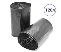 Мешок для мусора (120 л./15 мкм) ПНД в рулоне «Золушка», черный